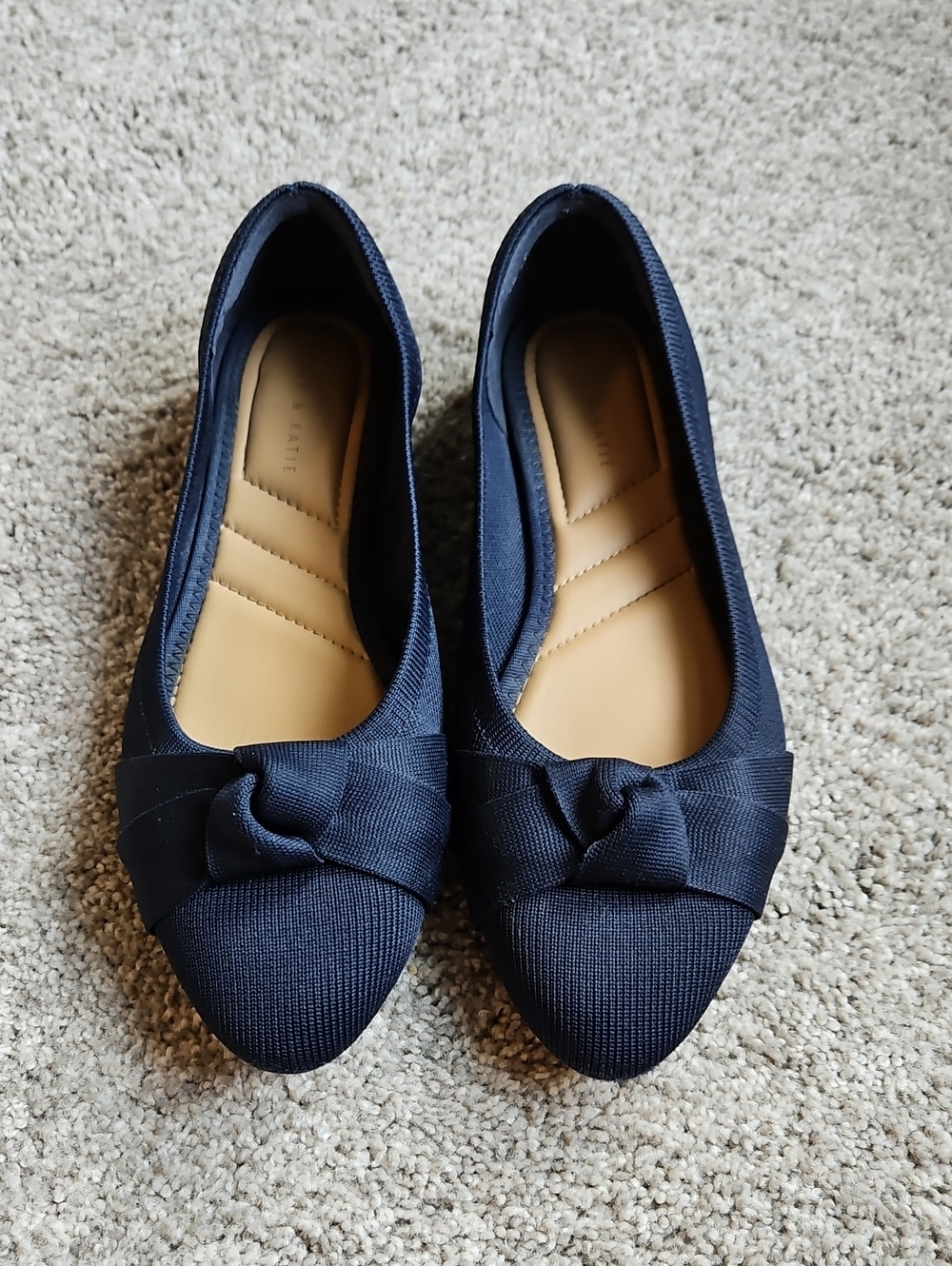 Kelly & Katie Classic Navy Bow Ballet Flats